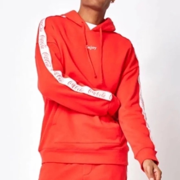 PACSUN Red Coca-Cola Pullover Hoodie Sweatshirt Men’s Size Medium - Picture 3 of 11